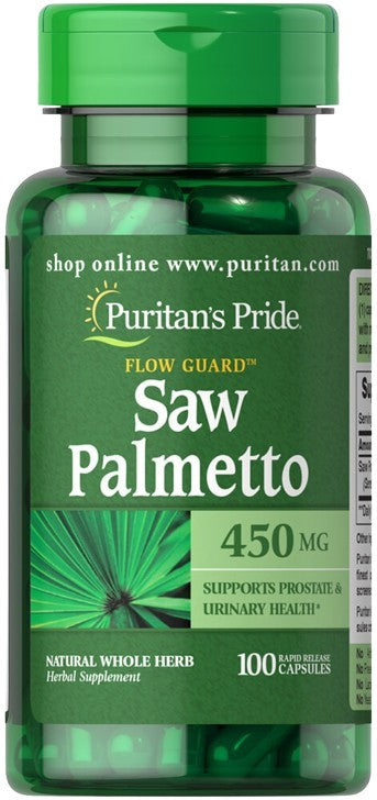 Saw Palmetto, 450mg - 100 caps - Puritan's Pride - Vaistine1.lt - WestPharmacy.eu