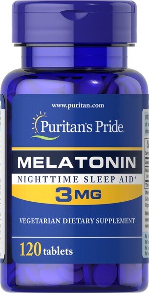 Melatonin, 3mg - 120 tablets - Puritan's Pride - Vaistine1.lt - WestPharmacy.eu