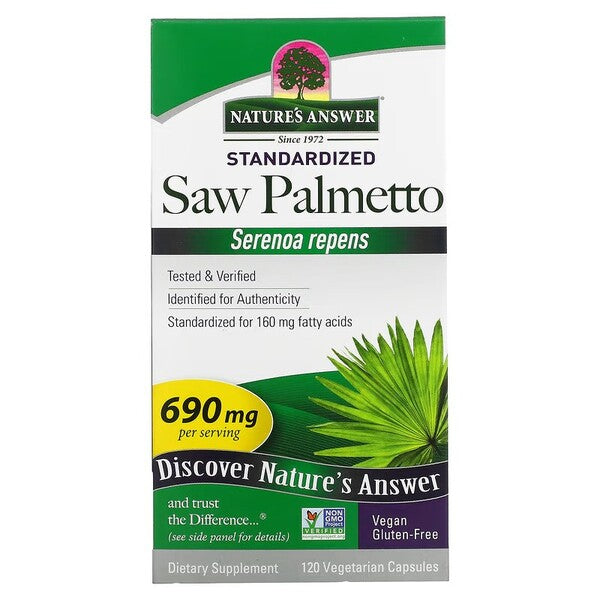 Saw Palmetto Extract, 690mg - 120 vcaps - Nature's Answer - Vaistine1.lt - WestPharmacy.eu