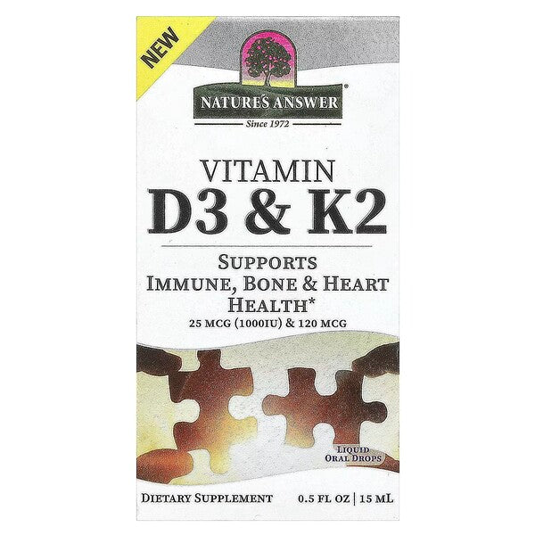 Vitamin D3 & K2 - 15 ml. - Nature's Answer - Vaistine1.lt - WestPharmacy.eu