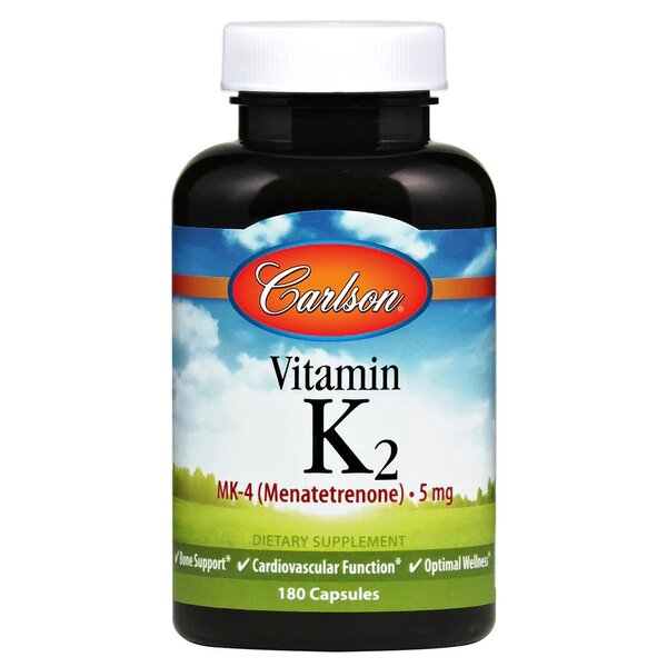 Vitamin K2 MK-4, 5mg - 180 caps - Carlson Labs - Vaistine1.lt - WestPharmacy.eu