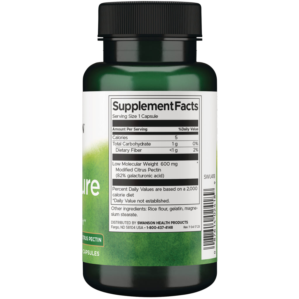 PectiPure Modified Citrus Pectin - 600mg - 60 CAPS - Swanson - Vaistine1.lt | WestPharmacy.eu