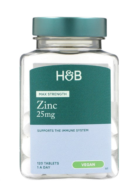 Max Strength Zinc, 25mg - 120 tablets - Holland & Barrett