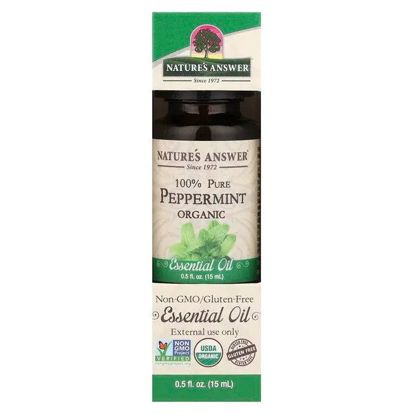 100% Pure Peppermint Essential Oil - 15 ml - Nature’s Answer - Papildai
