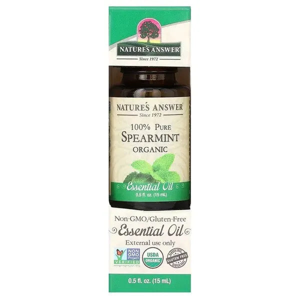 100% Pure Spearmint Essential Oil - 15 ml - Nature’s Answer - Papildai