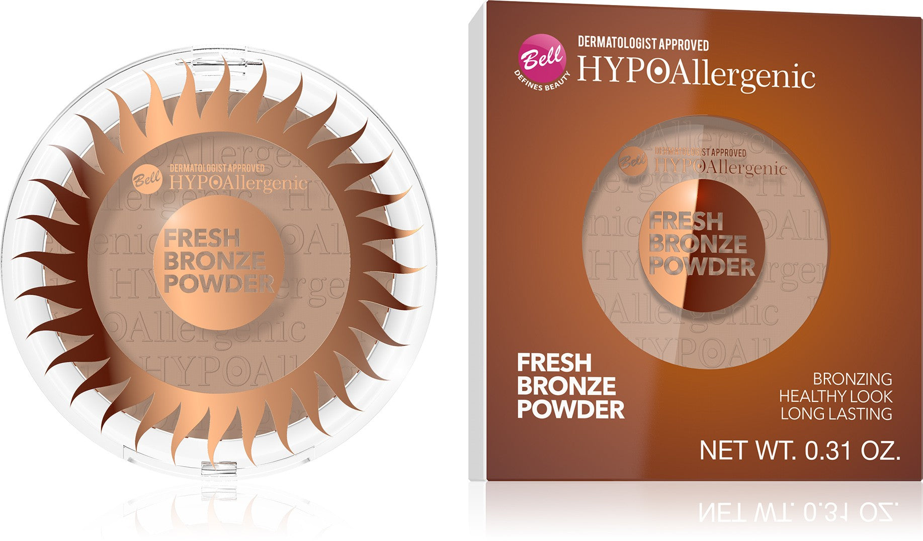 Bell Hypoallergenic Fresh Bronze Bronzing Powder no. 02 1pc | Vaistine1.lt