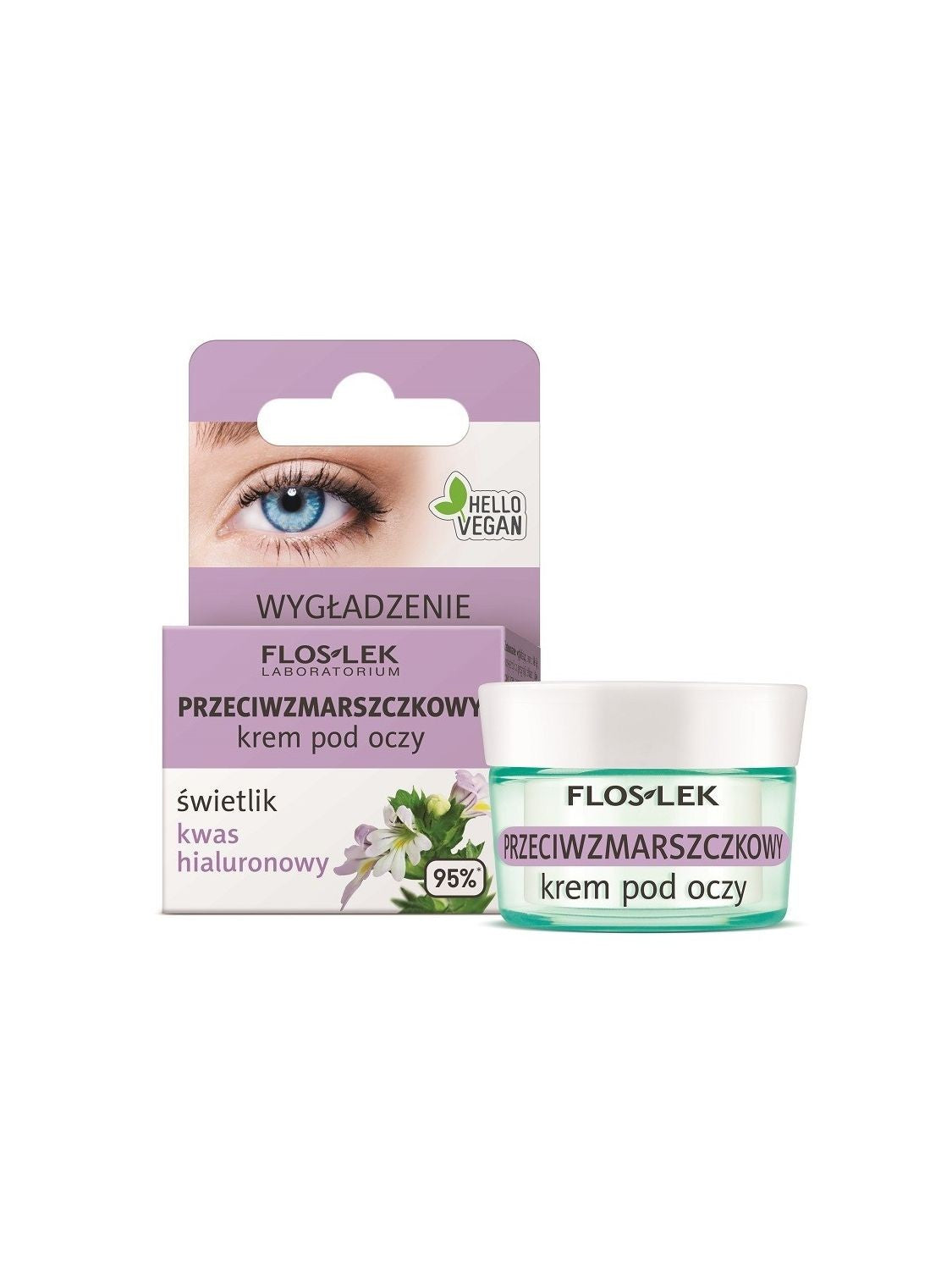 Floslek Eye Cream Anti-Wrinkle Eyebright-Hyaluronic Acid 15ml | Vaistine1.lt