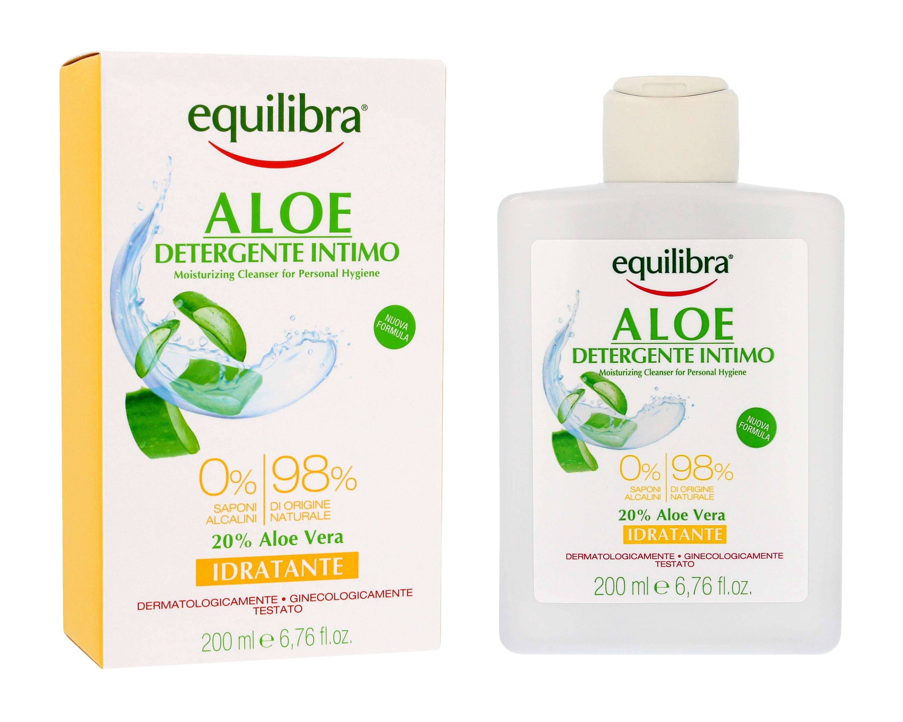 Equilibra Aloe Natural Protection Moisturizing Intimate Hygiene Gel 200ml | Vaistine1.lt