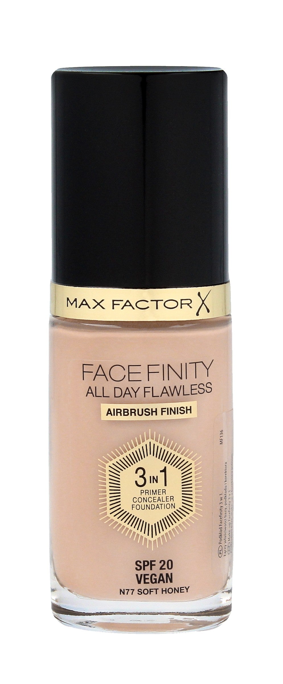 MAX FACTOR FACEFINITY 3-in-1 Foundation No. 77 Soft Honey  30ml | Vaistine1.lt | WestPharmacy.eu