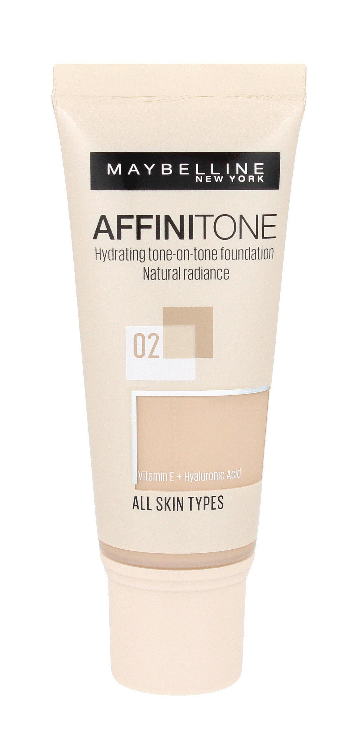 Maybelline Affinitone Foundation No. 02 Light Porcelain - tube 30ml | Vaistine1.lt