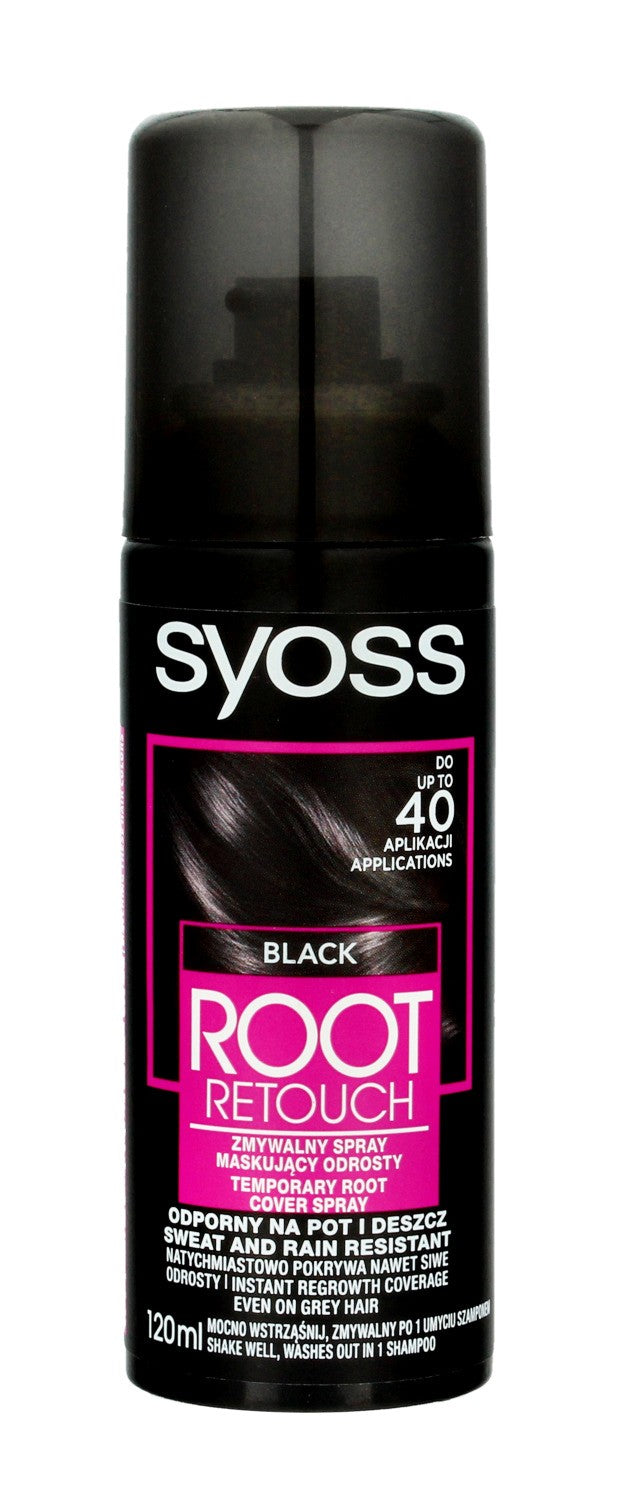 Syoss Root Retoucher Concealing Spray for Roots - Black 120ml | Vaistine1.lt