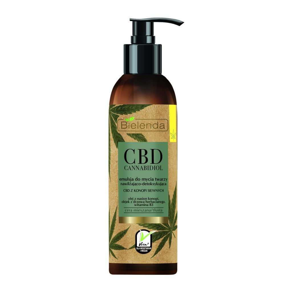 Bielenda CBD Cannabidiol Moisturizing-Detoxifying Face Wash Emulsion 150g | Vaistine1.lt