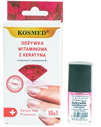 Kosmed Vitamin Nail Conditioner with Keratin 10in1 9ml | Vaistine1.lt