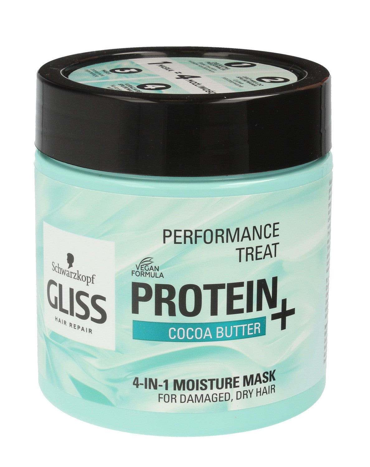 Gliss Hair Repair Protein+ 4in1 Moisturizing Hair Mask Cocoa Butter 400ml | Vaistine1.lt