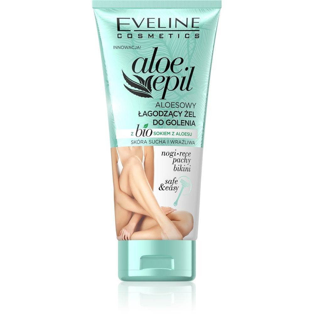 Eveline Aloe Epil Soothing Aloe Shaving Gel - legs, arms, bikini, armpits 175ml | Vaistine1.lt