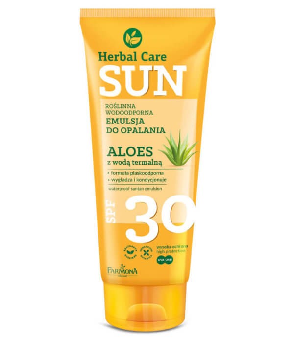 Farmona Herbal Care Sun Emulsion waterproof SPF30 Aloe with thermal water 150ml | Vaistine1.lt