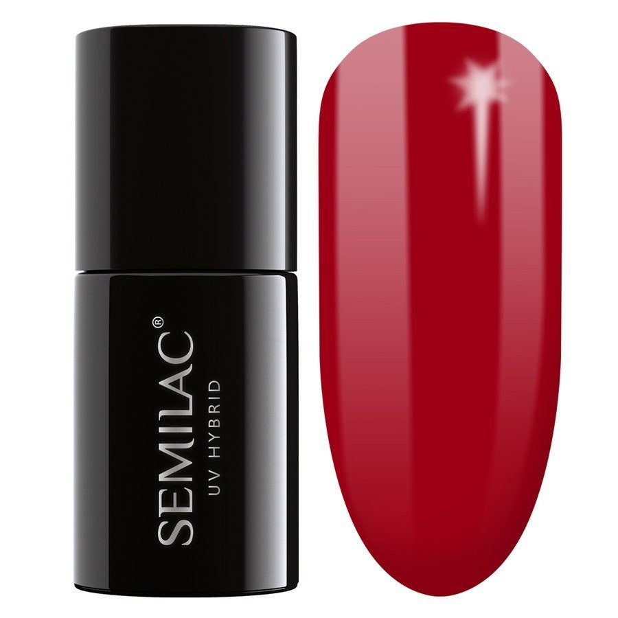 SEMILAC Hybrid Nail Polish 027 Intense Red - 7 ml | Vaistine1.lt