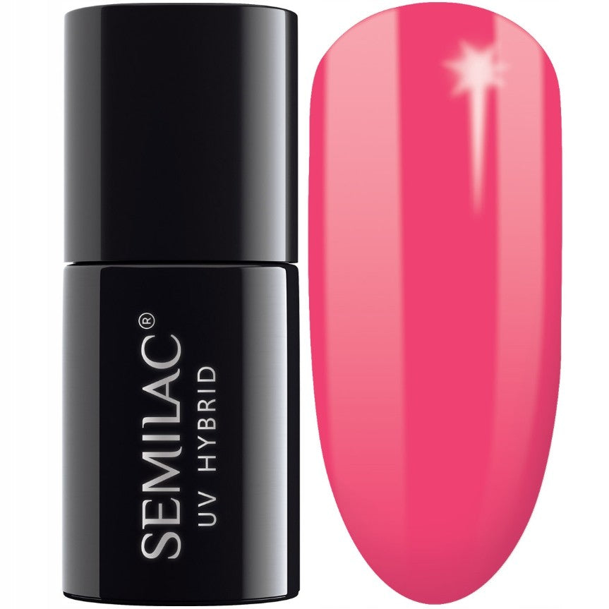 SEMILAC Hybrid Nail Polish 042 Neon Raspberry - 7 ml | Vaistine1.lt