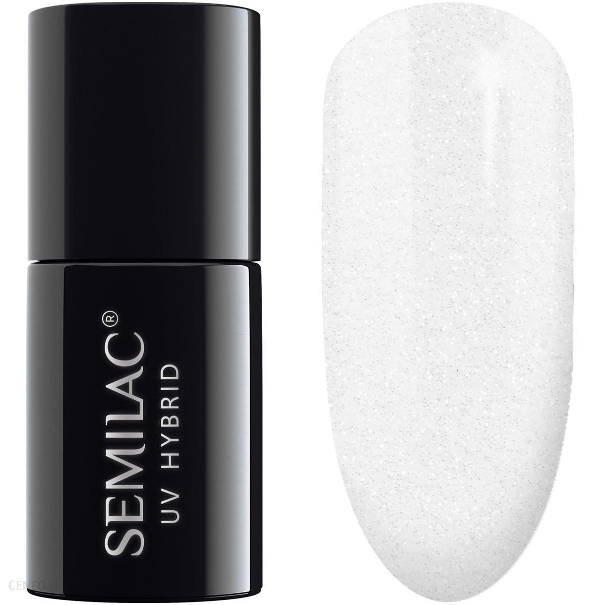 SEMILAC Hybrid Lacquer 091 Glitter Milk - TRANSPARENT - 7 ml | Vaistine1.lt