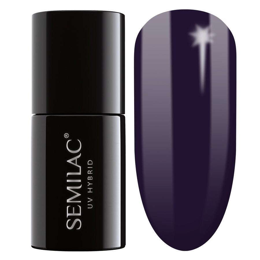 SEMILAC Hybrid Nail Polish 100 Black Purple - 7 ml | Vaistine1.lt