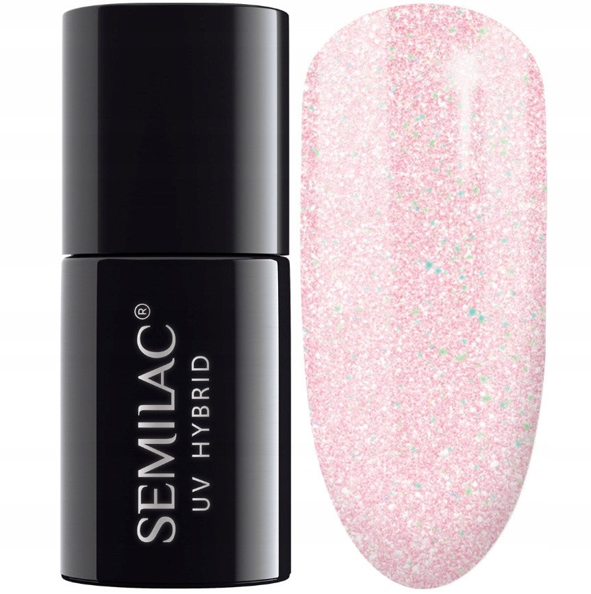 SEMILAC Hybrid Nail Polish 164 Pink Crystals - 7 ml | Vaistine1.lt