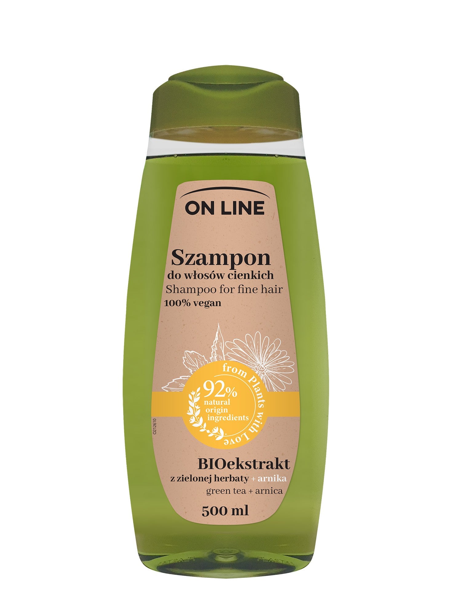 On Line From Plants With Love Shampoo for Hair BIOextract from Green Tea and Arnica 500ml | Vaistine1.lt