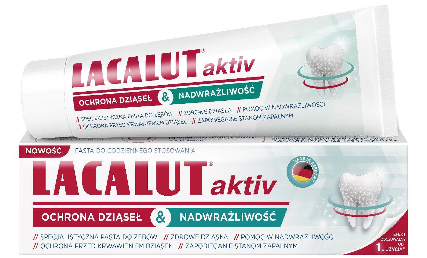 Lacalut Toothpaste Activ&Sensitive gum protection&sensitivity 75ml | Vaistine1.lt