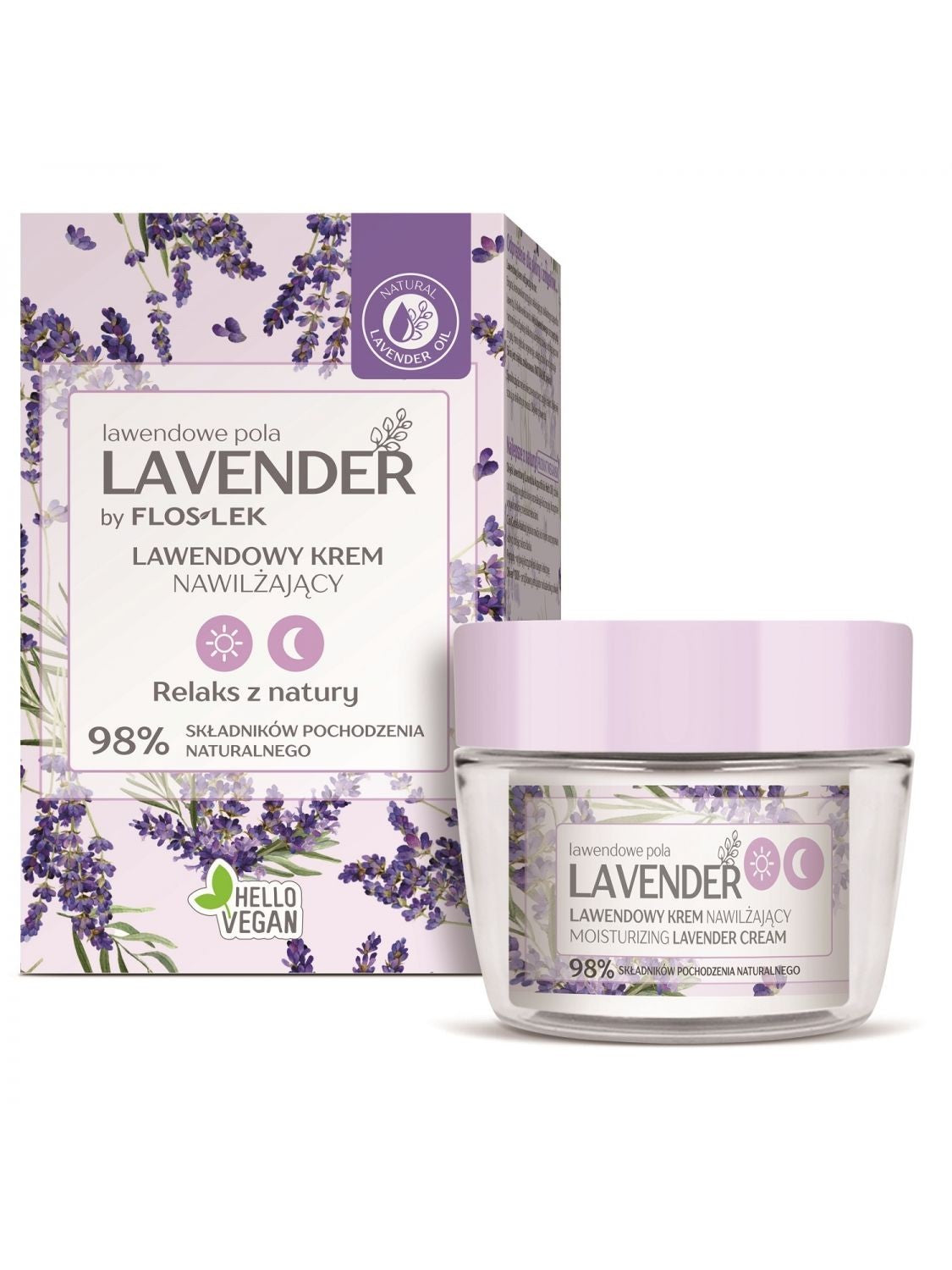 Floslek Lavender Moisturizing Cream for Day and Night 50ml | Vaistine1.lt