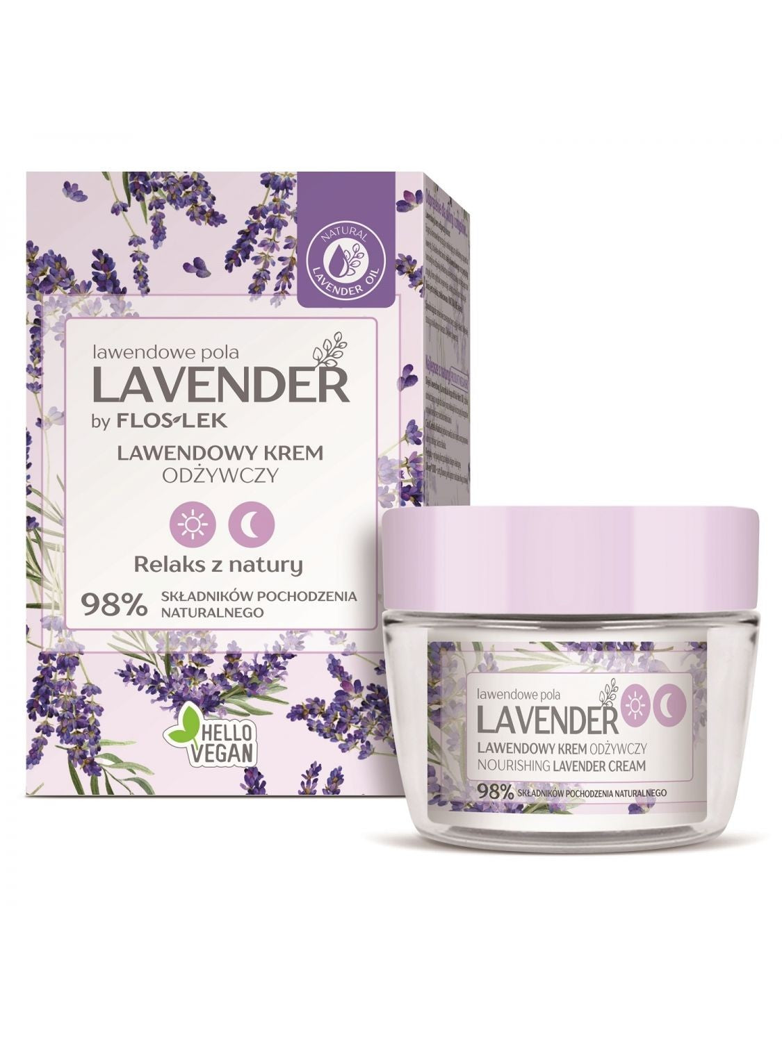 Floslek Lavender Nourishing Cream for Day and Night 50ml | Vaistine1.lt