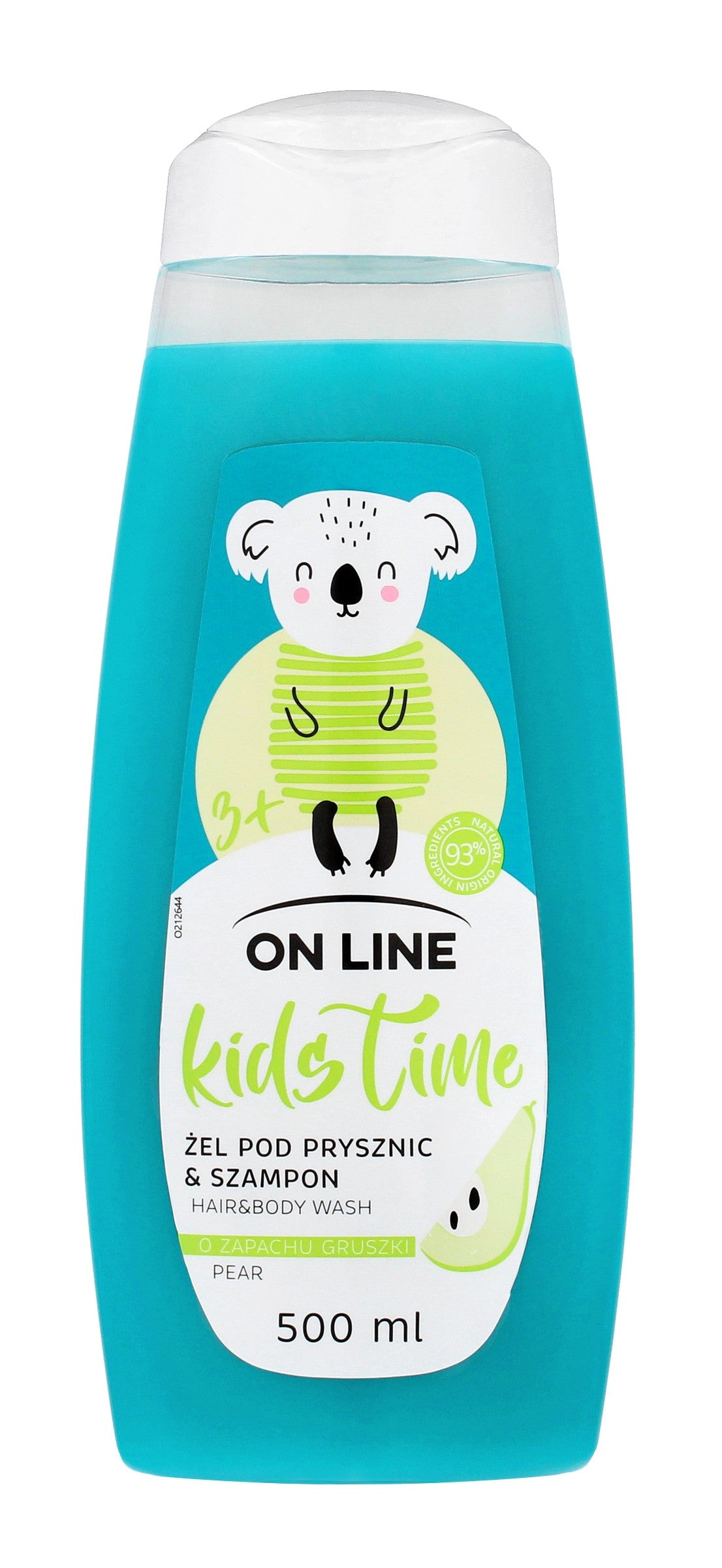 On Line Kids Time Shower Gel and Shampoo 2in1 for children - pear scent 500ml | Vaistine1.lt