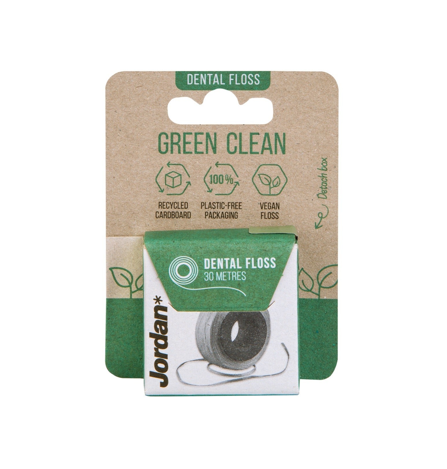 Jordan Green Clean Dental Floss Roll 1pc-30m | Vaistine1.lt