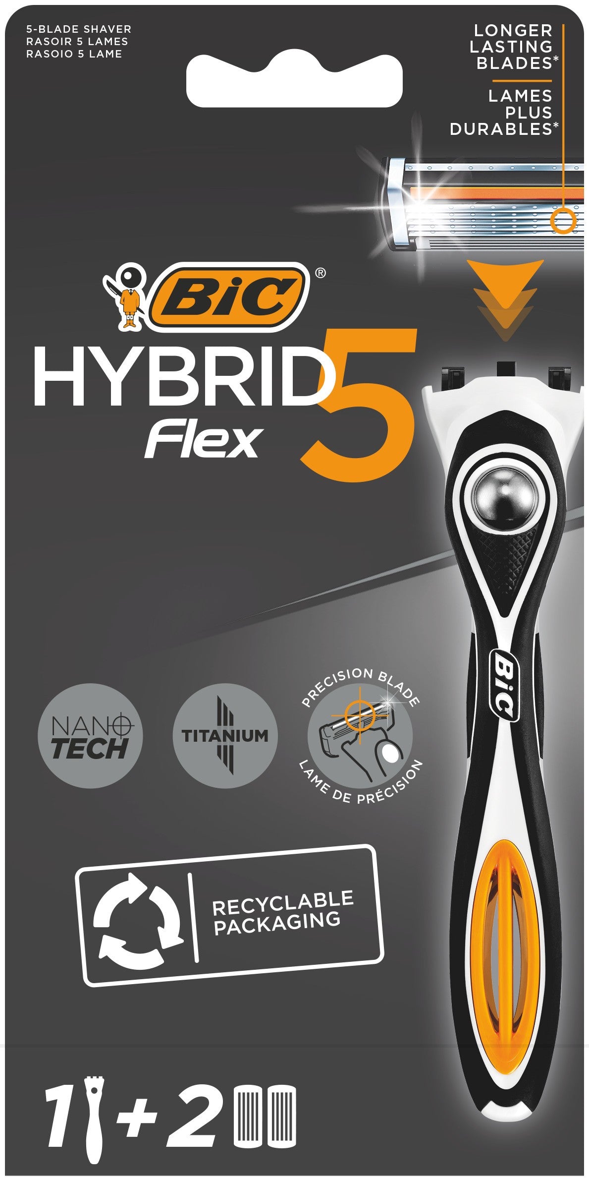 Bic System Hybrid Flex 5 Shaver Blister 1 piece | Vaistine1.lt