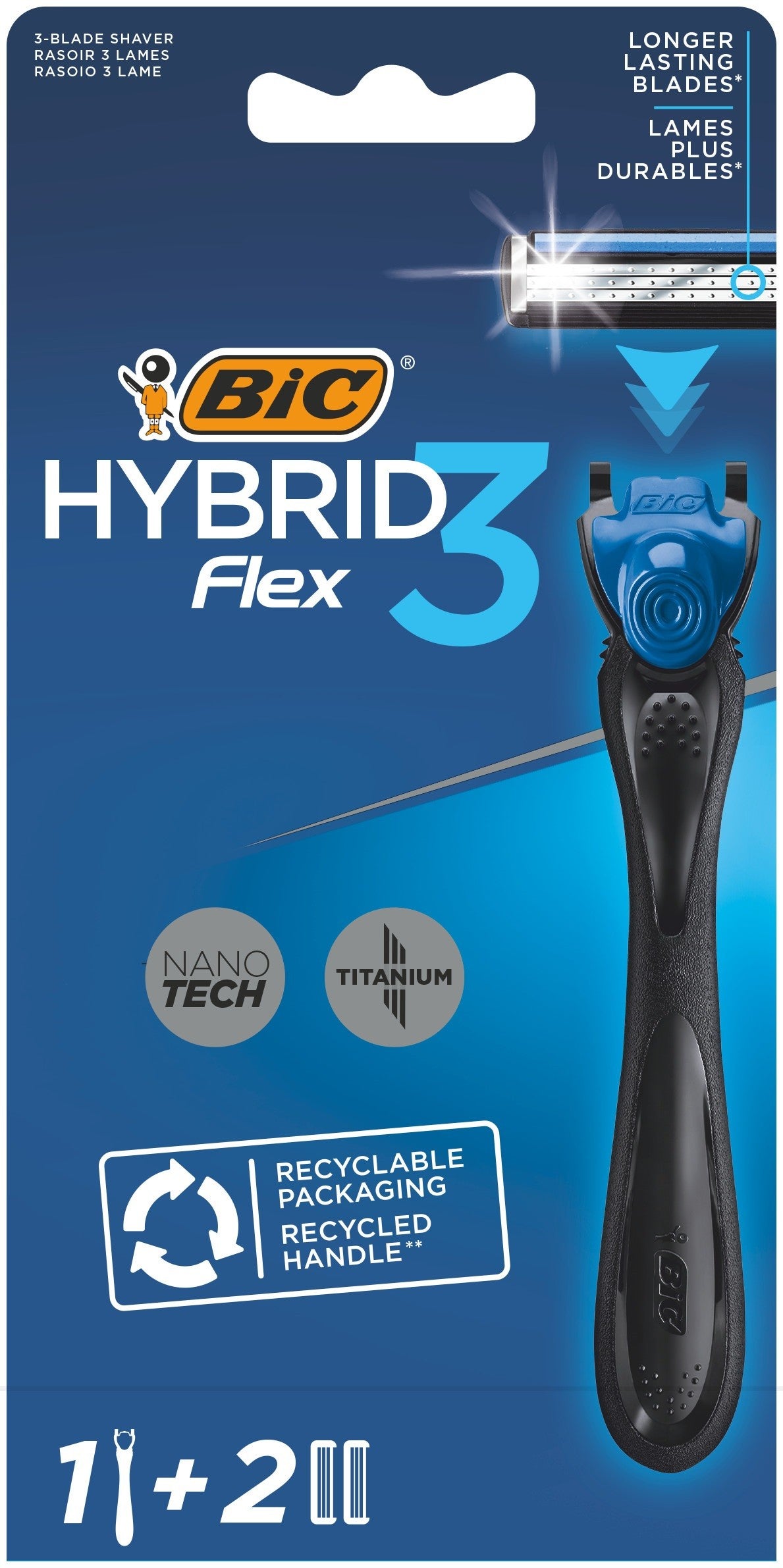 Bic System Hybrid Flex 3 Shaver Blister 1 piece | Vaistine1.lt