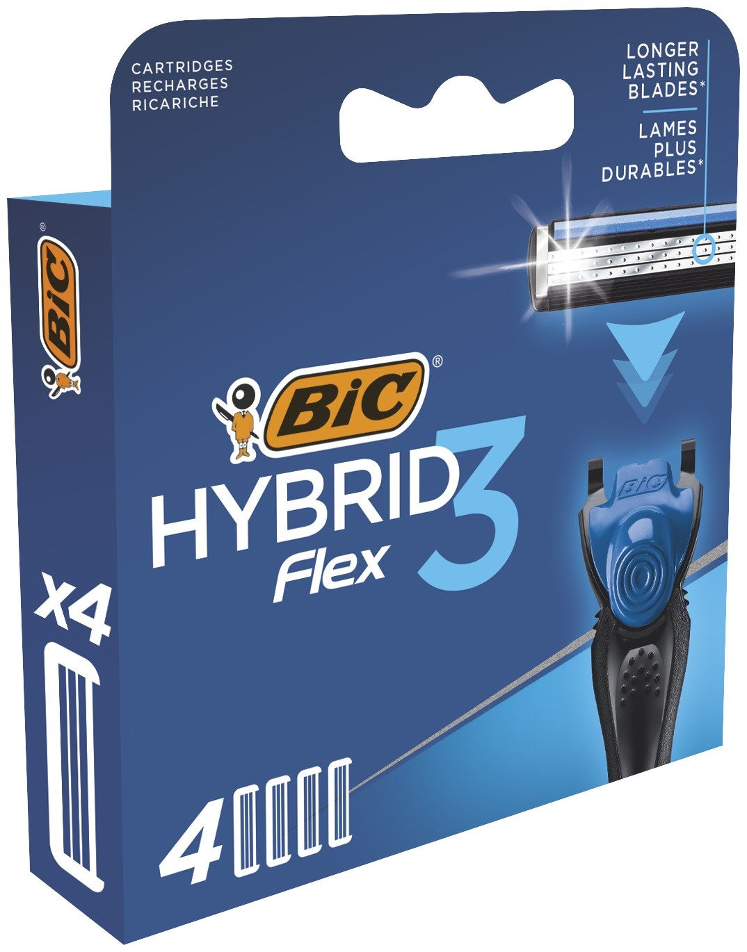 Bic System Cartridges for Hybrid Flex 3 Blister 1 pack - 4 pieces | Vaistine1.lt