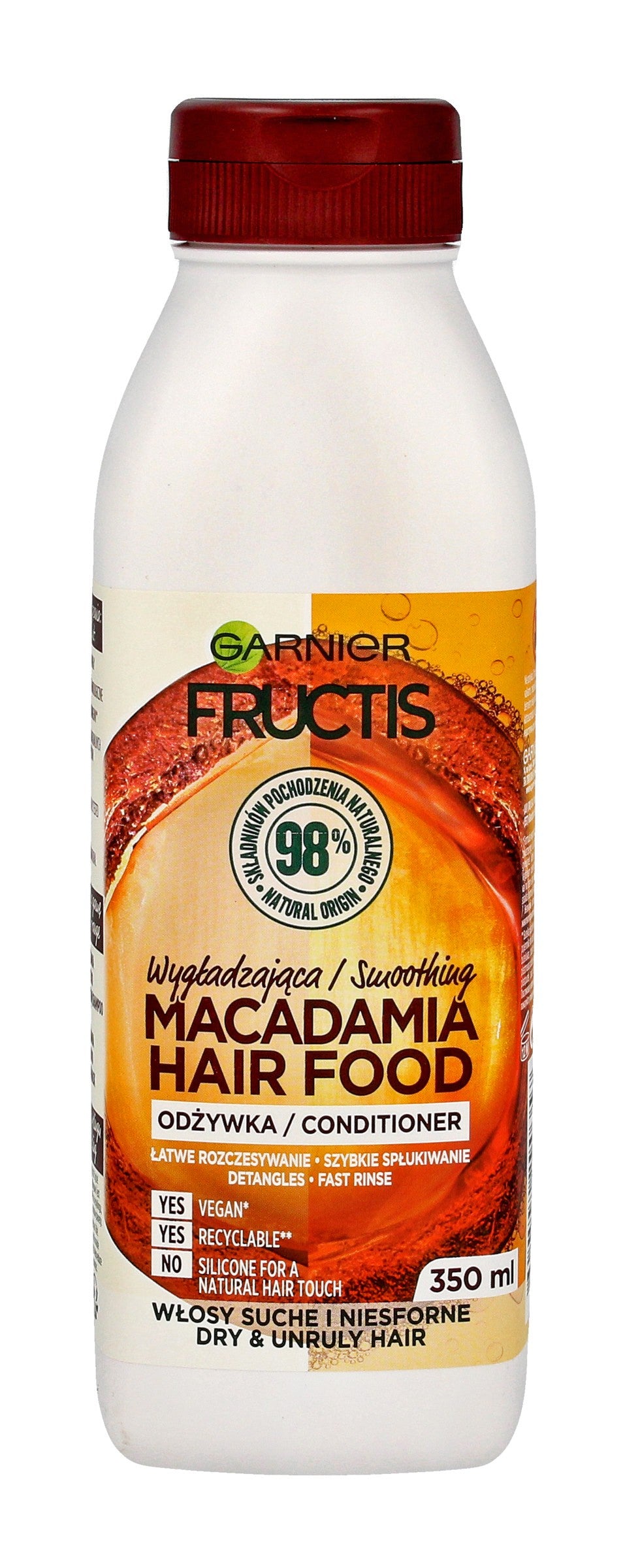 Fructis Hair Food Macadamia Smoothing Conditioner for dry and unruly hair 350ml | Vaistine1.lt