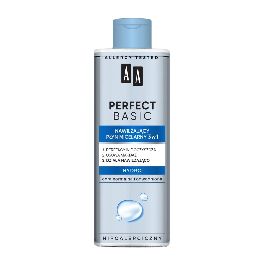 AA Perfect Basic Moisturizing Micellar Liquid 3in1 Hydro - normal and dehydrated skin 200ml | Vaistine1.lt