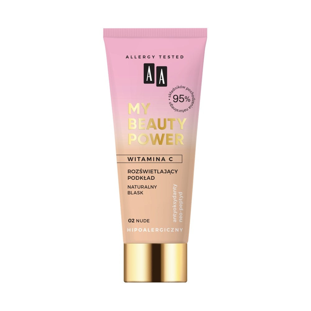 AA My Beauty Power Vitamin C Illuminating Foundation 02 Nude 30ml | Vaistine1.lt