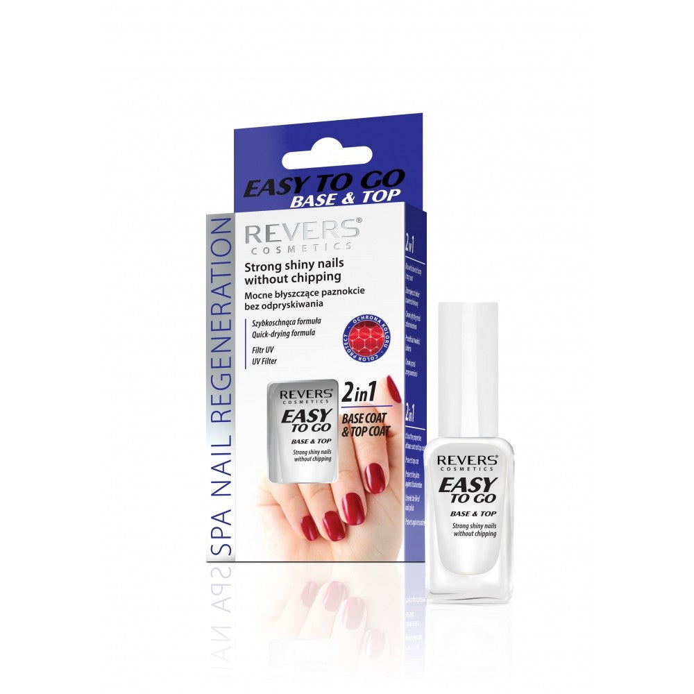 REVERS Base and Top for nails 2in1 Easy To Go 10ml | Vaistine1.lt