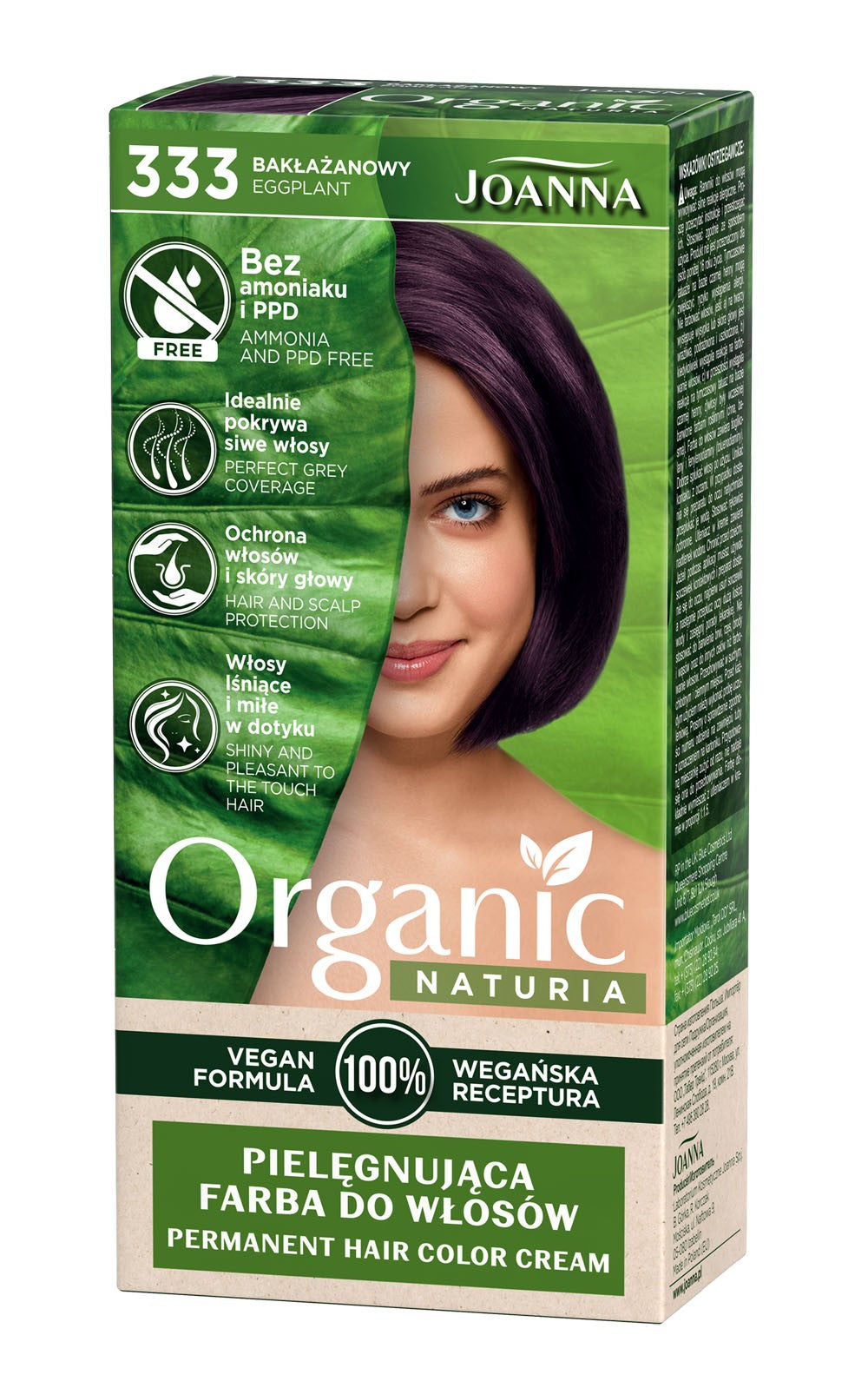 Joanna Naturia Organic Vegan Color no. 333 Eggplant 1 pc. | Vaistine1.lt