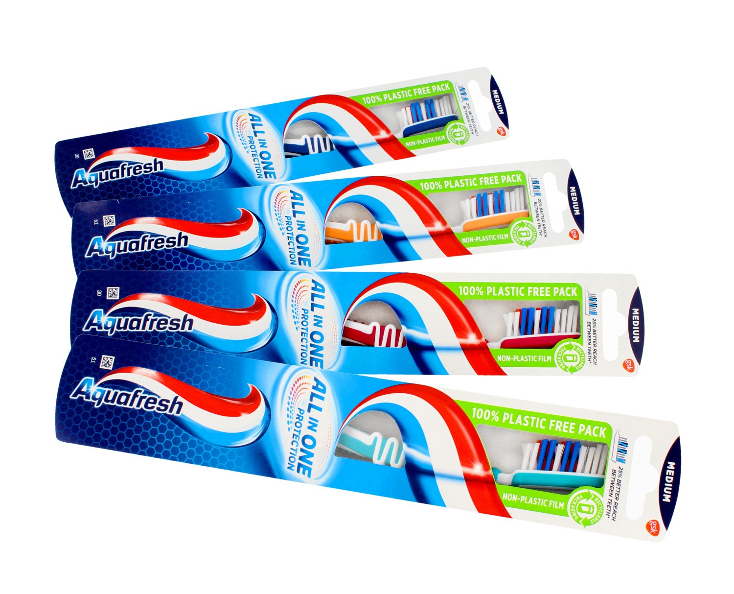 Aquafresh Toothbrush All In One Protection - medium 1pc - mix of colors | Vaistine1.lt