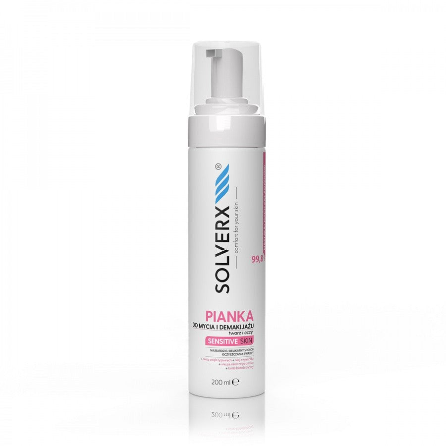 SOLVERX SENSITIVE cleansing foam 200ml | Vaistine1.lt