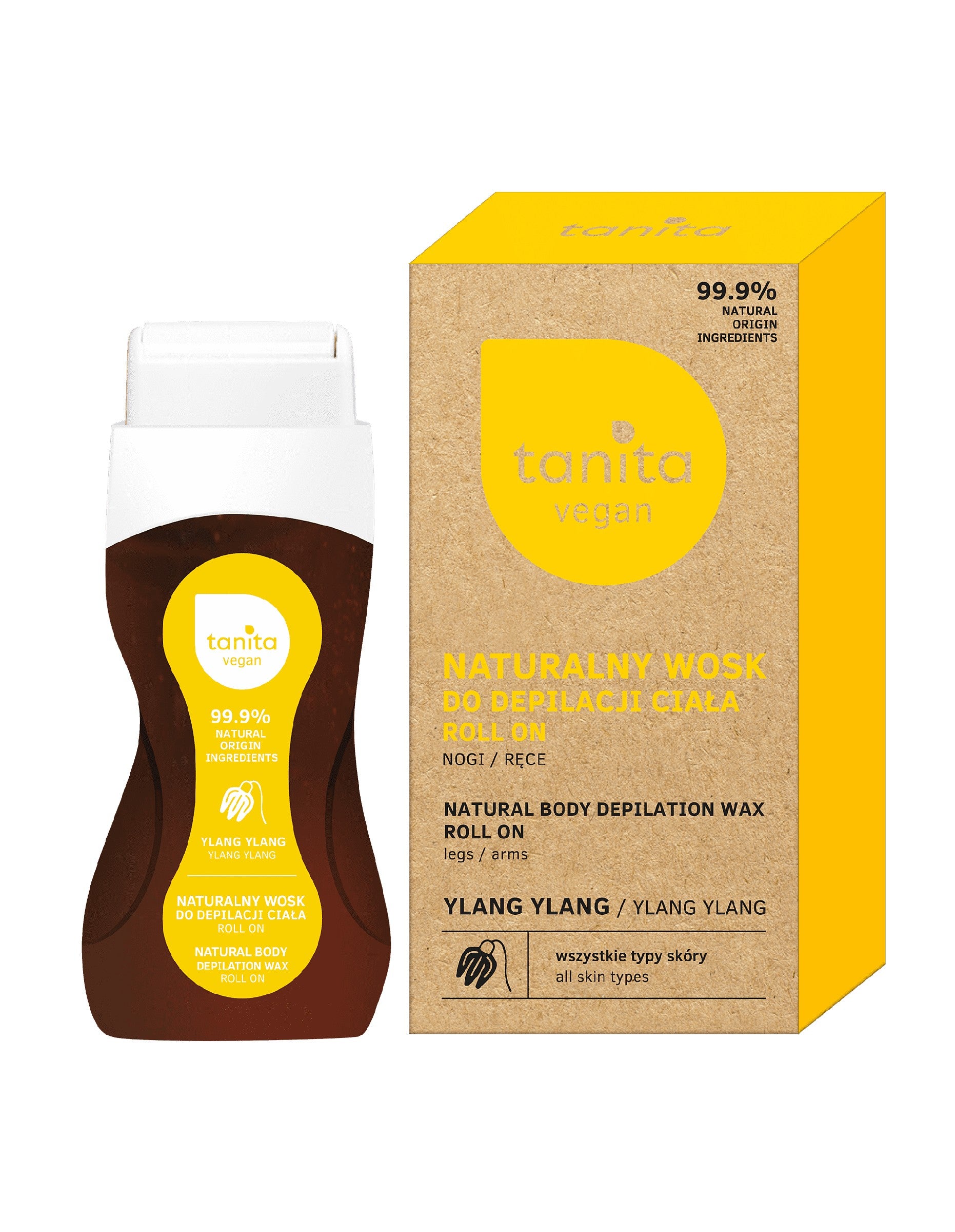 TANITA Vegan Natural Wax for depilation roll-on - Ylang Ylang 120ml | Vaistine1.lt