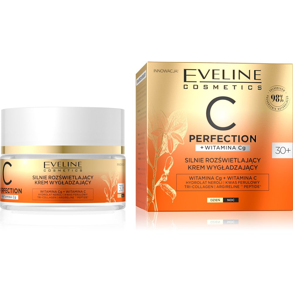 Eveline C Perfection Strongly Illuminating Smoothing Cream 30+ for day and night 50ml | Vaistine1.lt