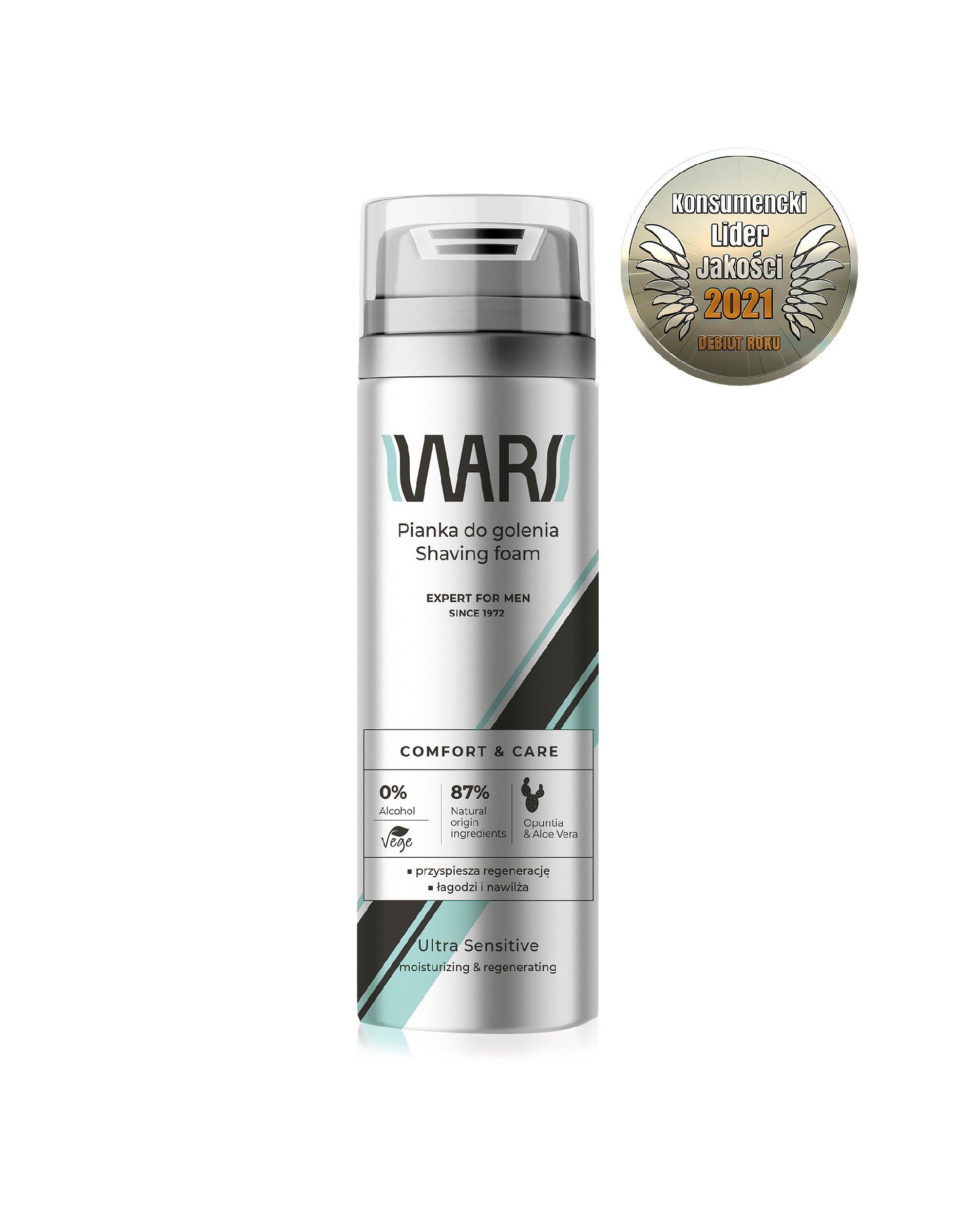 Wars Expert for Men Shaving Foam Comfort & Care - Aloe Vera&Opuntia 200ml | Vaistine1.lt