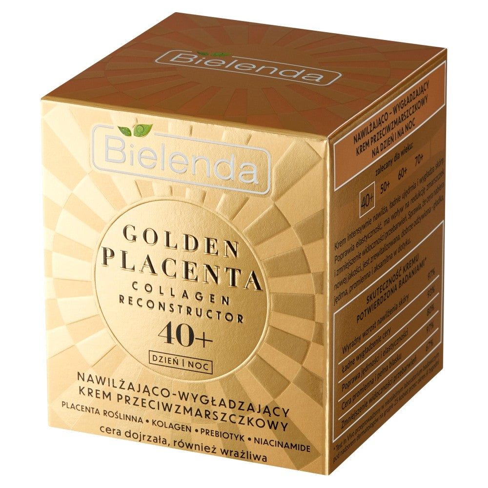 Bielenda Golden Placenta 40+ Moisturizing - Smoothing Anti-Wrinkle Cream for Day and Night 50ml | Vaistine1.lt