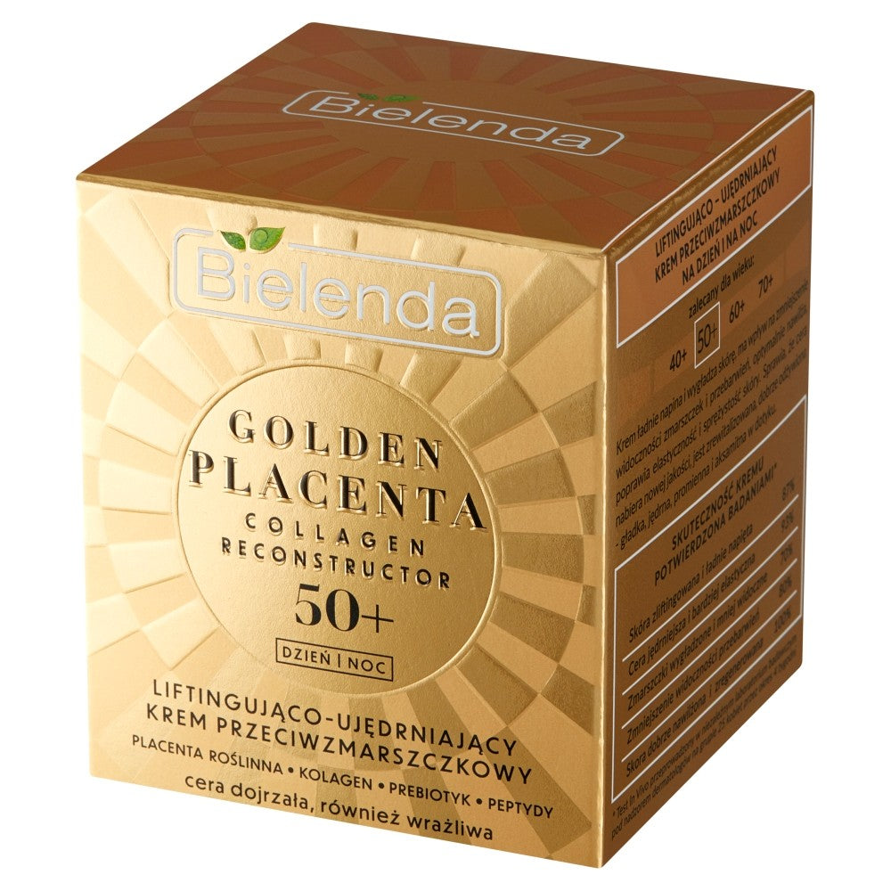 Bielenda Golden Placenta 50+ Lifting and Firming Anti-Wrinkle Cream for Day and Night 50ml | Vaistine1.lt