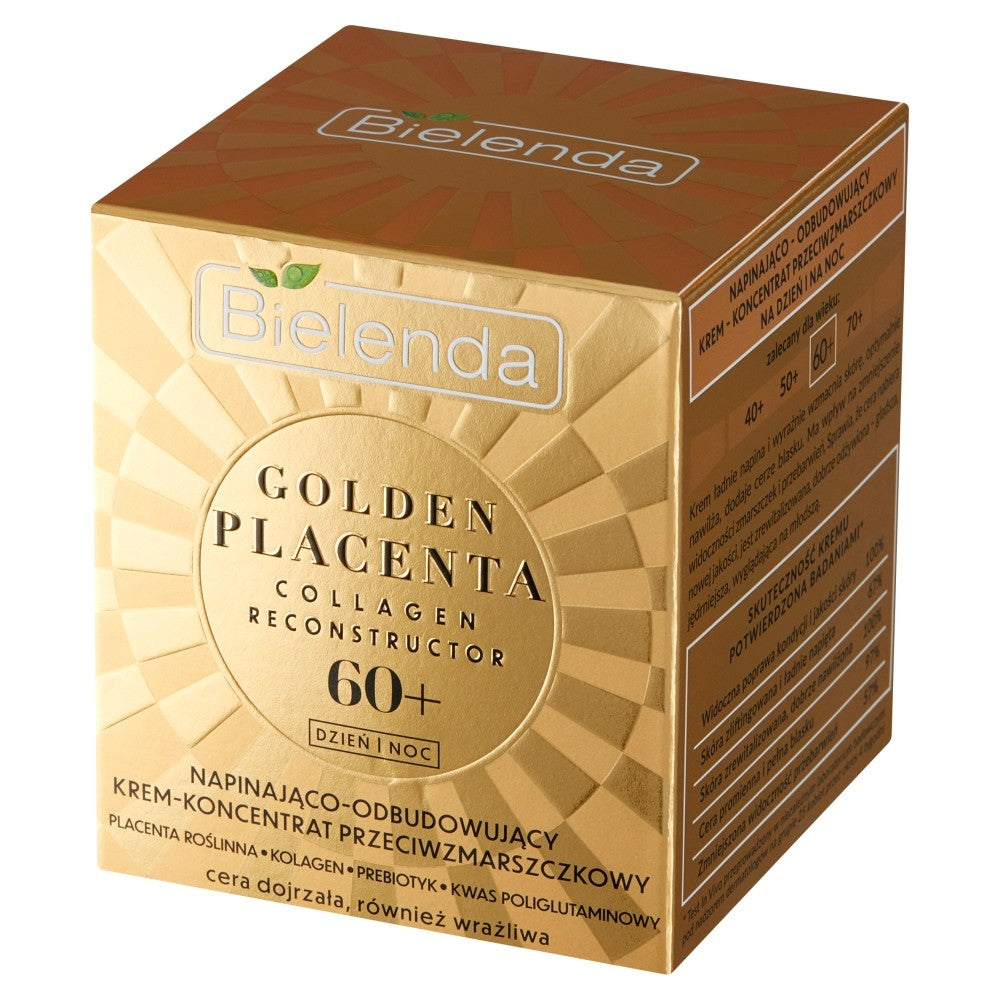 Bielenda Golden Placenta 60+ Firming - Rebuilding Anti-wrinkle Cream Concentrate for Day and Night 50ml | Vaistine1.lt