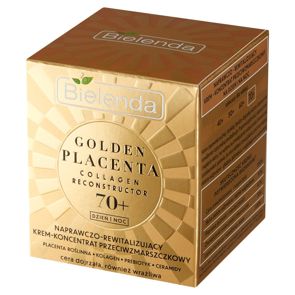 Bielenda Golden Placenta 70+ Repairing - Revitalizing Day and Night Anti-Wrinkle Cream Concentrate 50ml | Vaistine1.lt