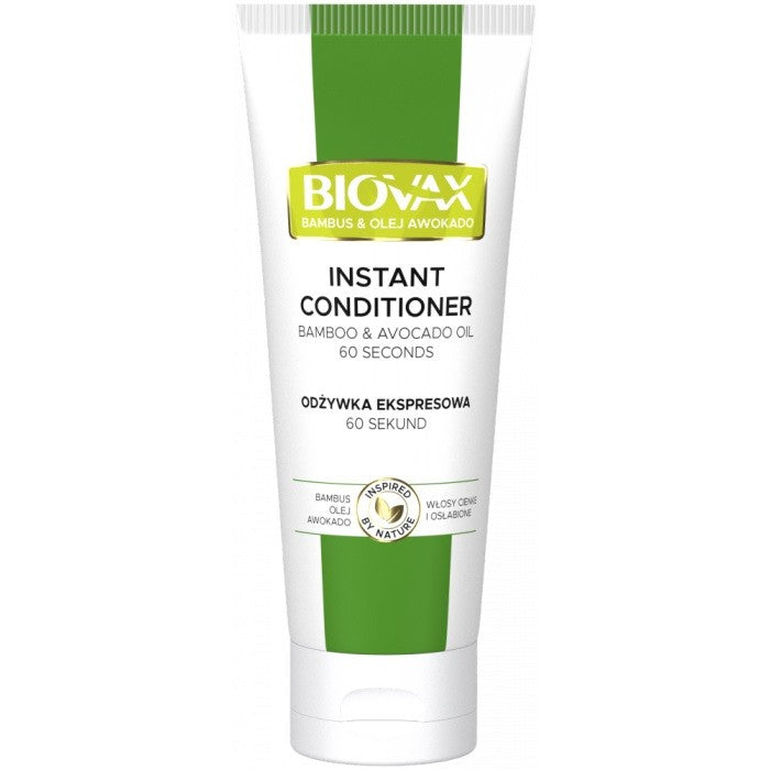 L'BIOTICA Biovax Hair Express Conditioner - Bamboo & Avocado Oil 200ml | Vaistine1.lt