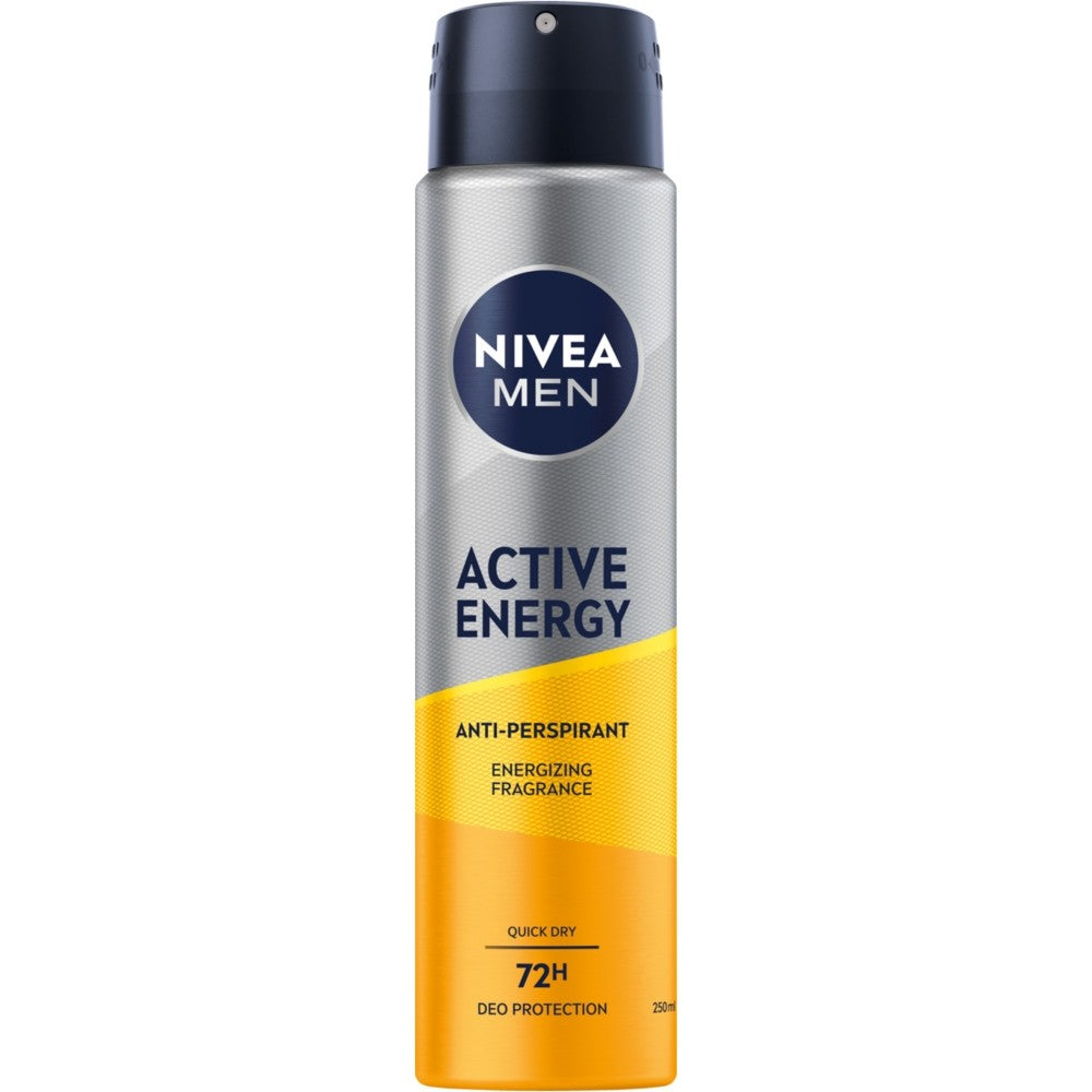 Nivea Deodorant ACTIVE ENERGY 72H men's spray 250ml | Vaistine1.lt | WestPharmacy.eu